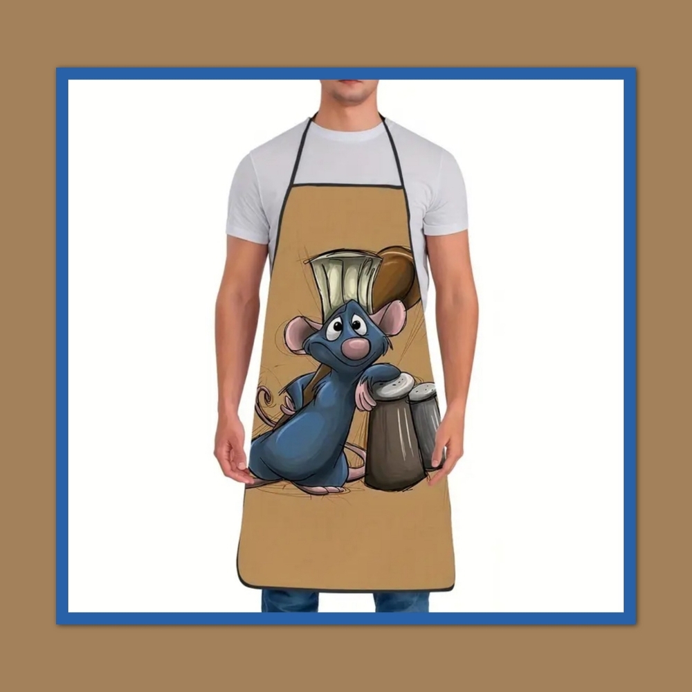 WHIMSICAL MOUSE APRON.